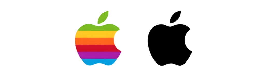 Apple before and after rebrand