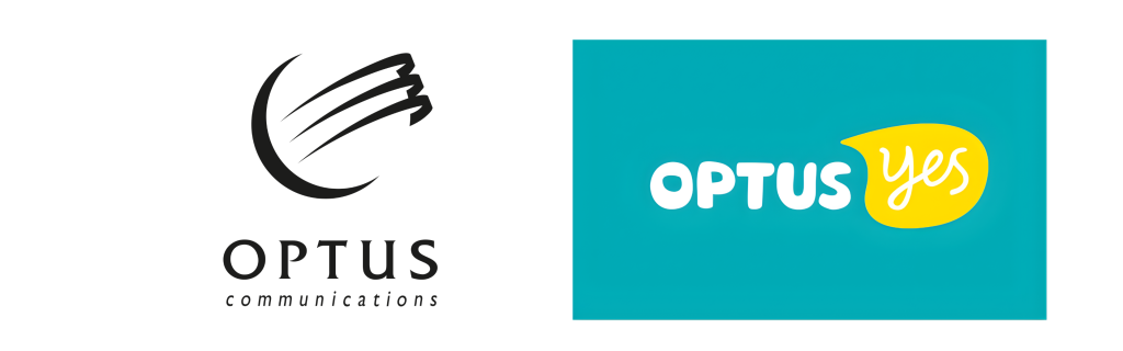 Optus Yes campaign before and after rebrand